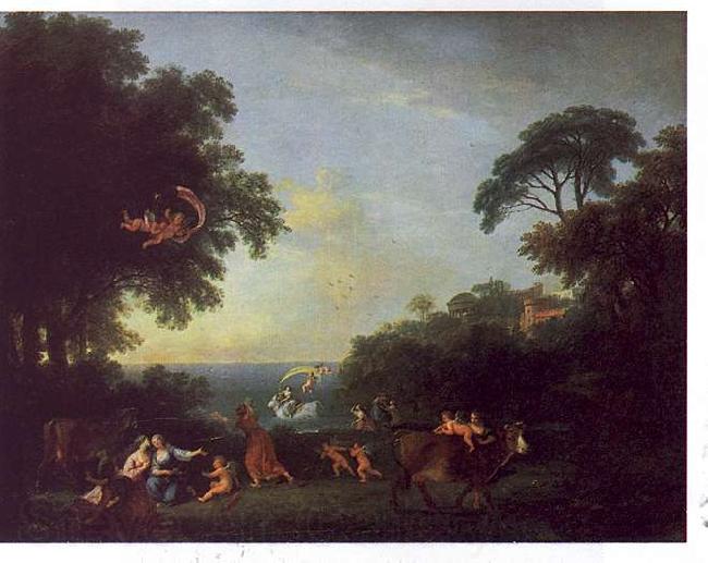 Francesco Zuccarelli Landscape with the Rape of Europa Germany oil painting art